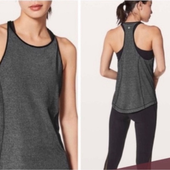 lululemon athletica Tops - Lululemon Gray Women My Race My Pace Tank Top Sleeveless Size 8